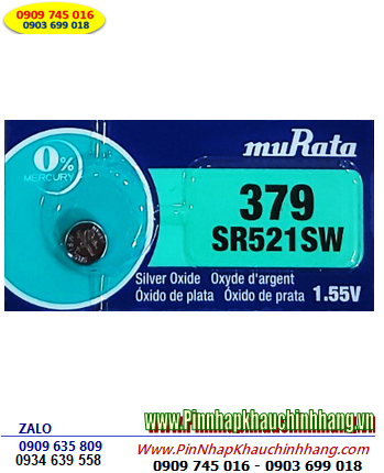 MuRata SR521SW _Pin 379; Pin đồng hồ 1.55v Silver Oxide MuRata SR521SW _Pin 379